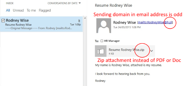 Resume email virus